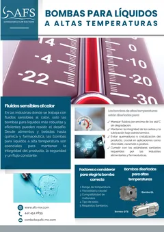 Infografía: Bombas para altas temperaturas