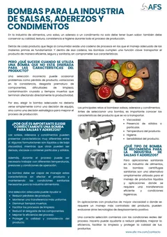 Infografía: Bombas para la industria de salsas, aderezos y condimentos