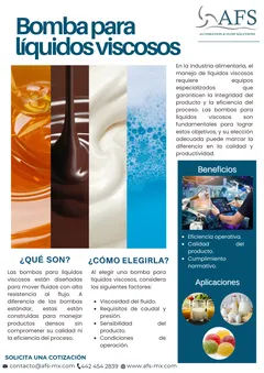 Infografía: Bombas para líquidos viscosos