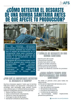 Infografía: ¿Cómo detectar el desgaste de una bomba sanitaria antes de que afecte su producción?