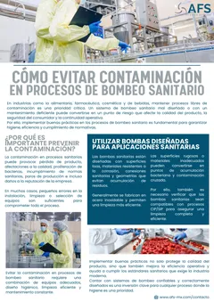 Infografía: Cómo evitar la contaminación en procesos de bombeo sanitario