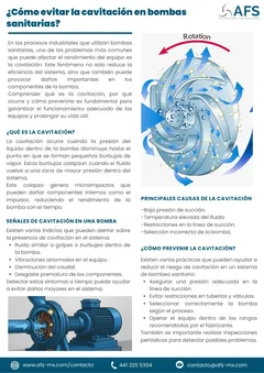 Infografía: ¿Cómo evitar la cavitación en una bomba sanitaria?