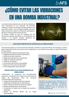 Infografía: ¿Cómo evitar las vibraciones en una bomba industrial?