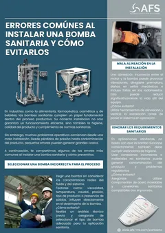 Infografía: Errores comunes al instalar una bomba sanitaria y cómo solucionarlos