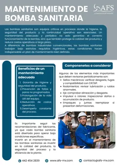 Infografía: Mantenimiento de bombas sanitarias