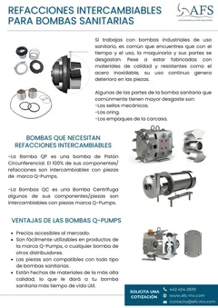 Infografía: Refacciones intercambiables para bomba sanitaria